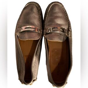 ** COACH NOLA Loafers Silver/ Grey  Driving Moccasins